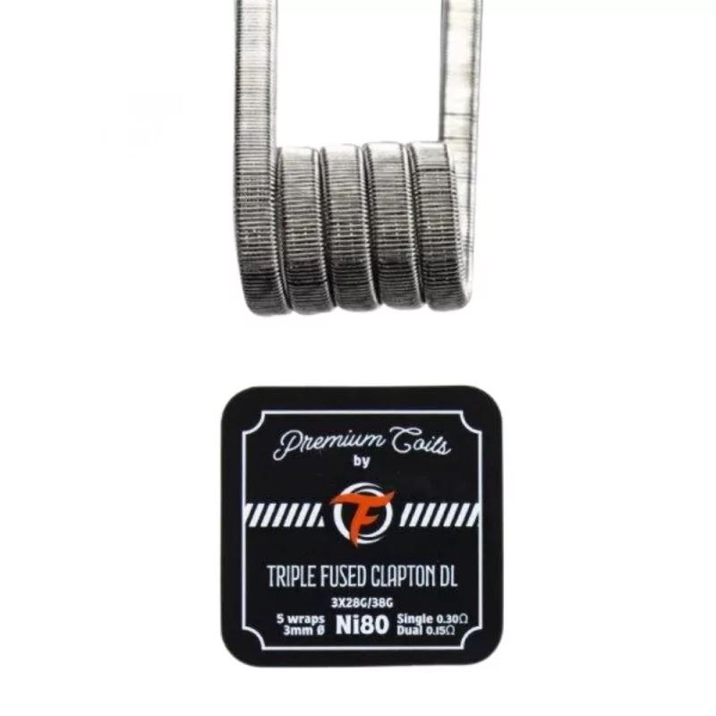 Coils Triple Fused Clapton DL Ni80 (10pcs) Coils Triple Fused Clapton DL Ni80 (10pcs)